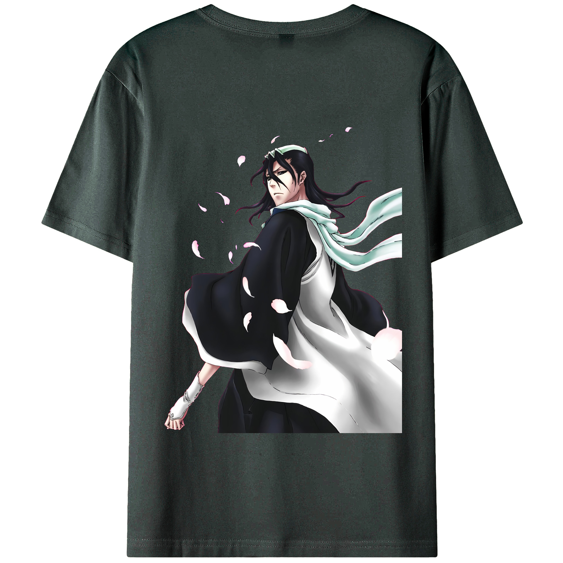 （画像用） ブリーチ くちき びゃくや BLEACH Kuchiki Byakuya 綿100％ メンズ半袖Tシャツ（バックプリント） 通気性